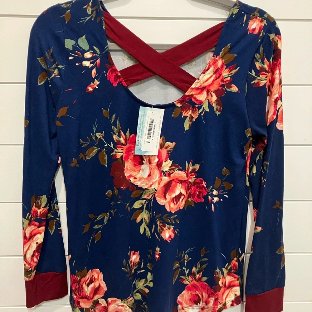 NWT PS Kate Floral Top - Picture 2 of 5